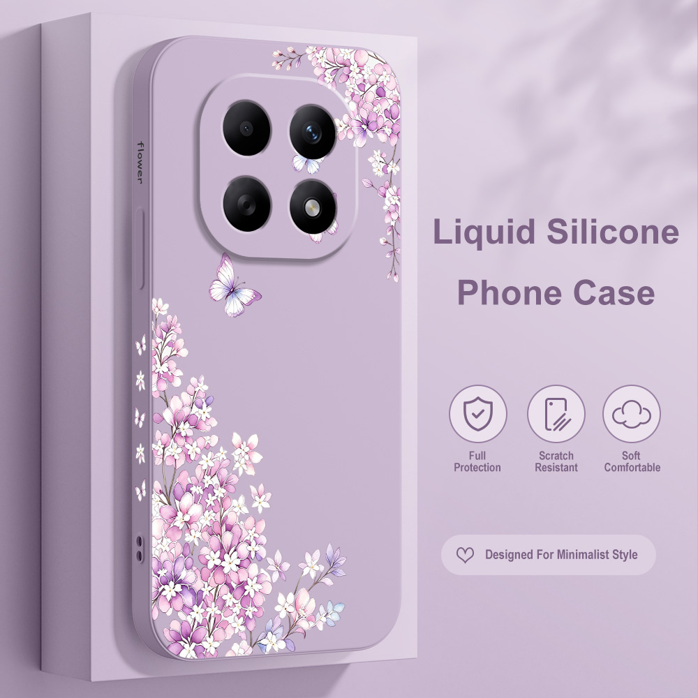 Phone Cases Xiaomi 15 - Casing Ponsel Motif Bunga Violet Untuk