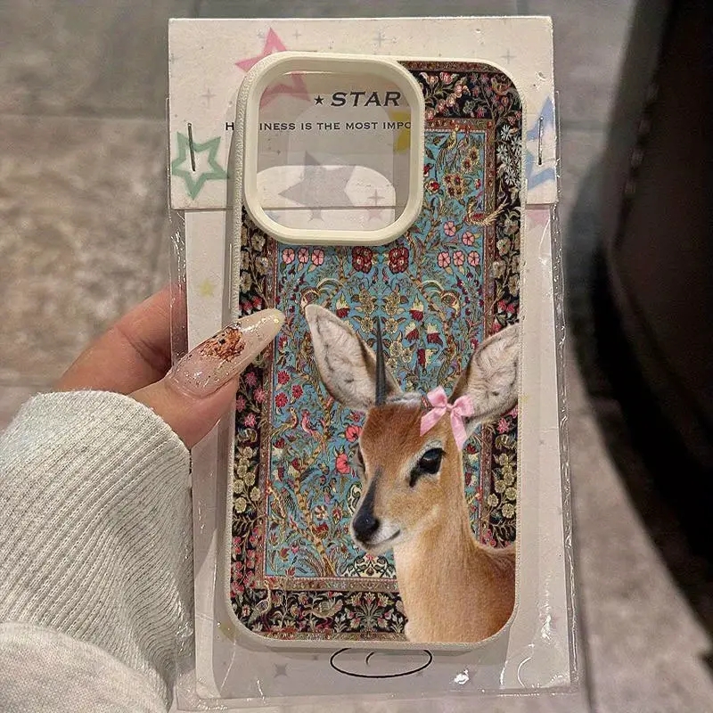 Phone Cases Xiaomi 15 - Casing Ponsel Pola Silikon Vintage Deer